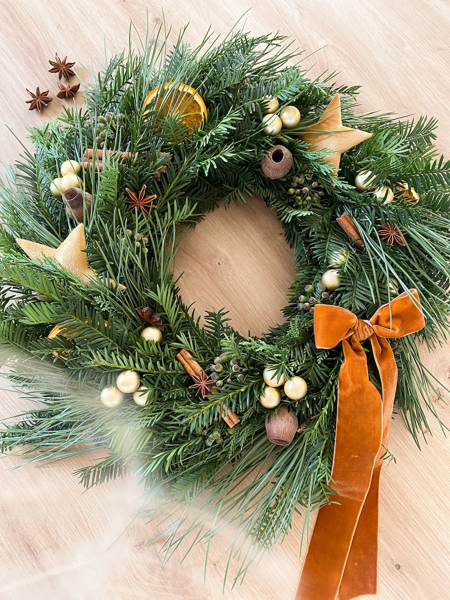 Atelier couronne de Noël