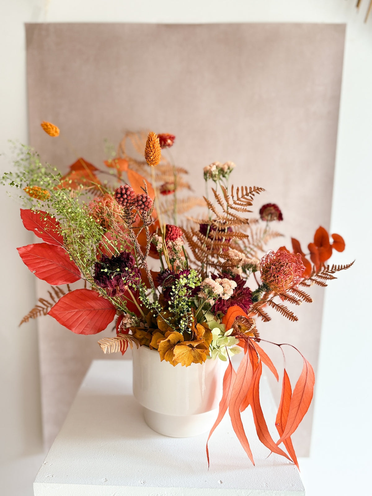 Atelier Composition d'automne en fleurs séchées