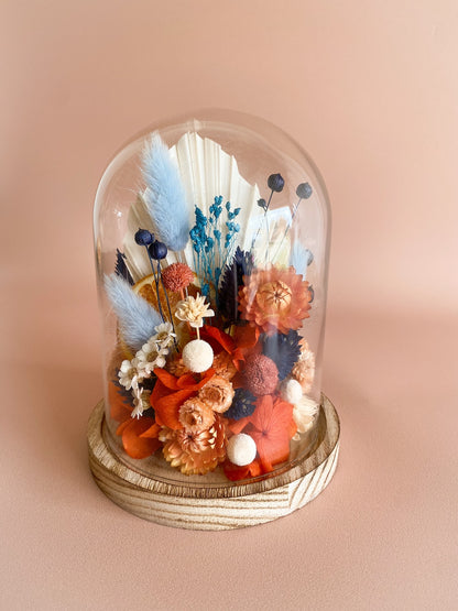 Atelier cloche de fleurs séchées