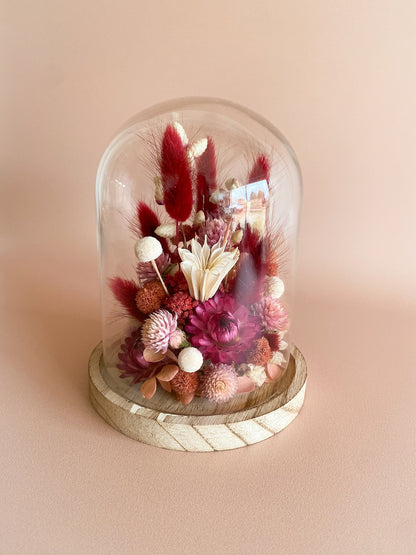 Atelier cloche de fleurs séchées