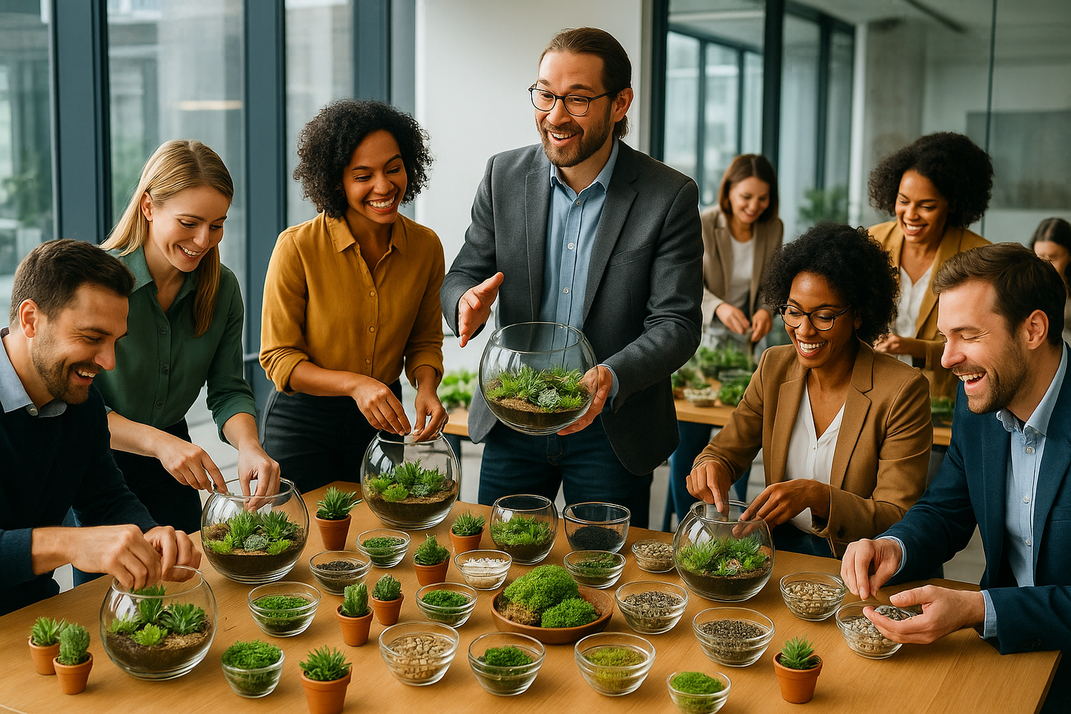 atelier terrarium en entreprise team building
