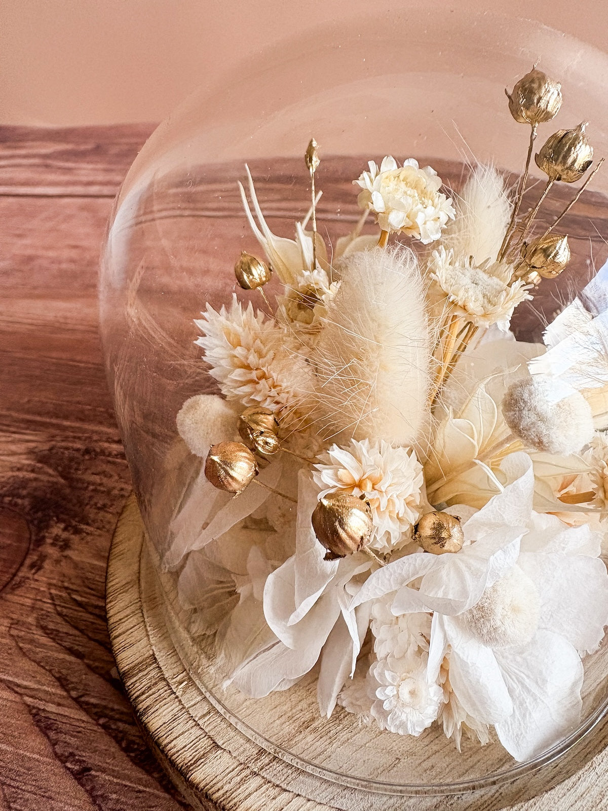 Atelier petite cloche de fleurs séchées