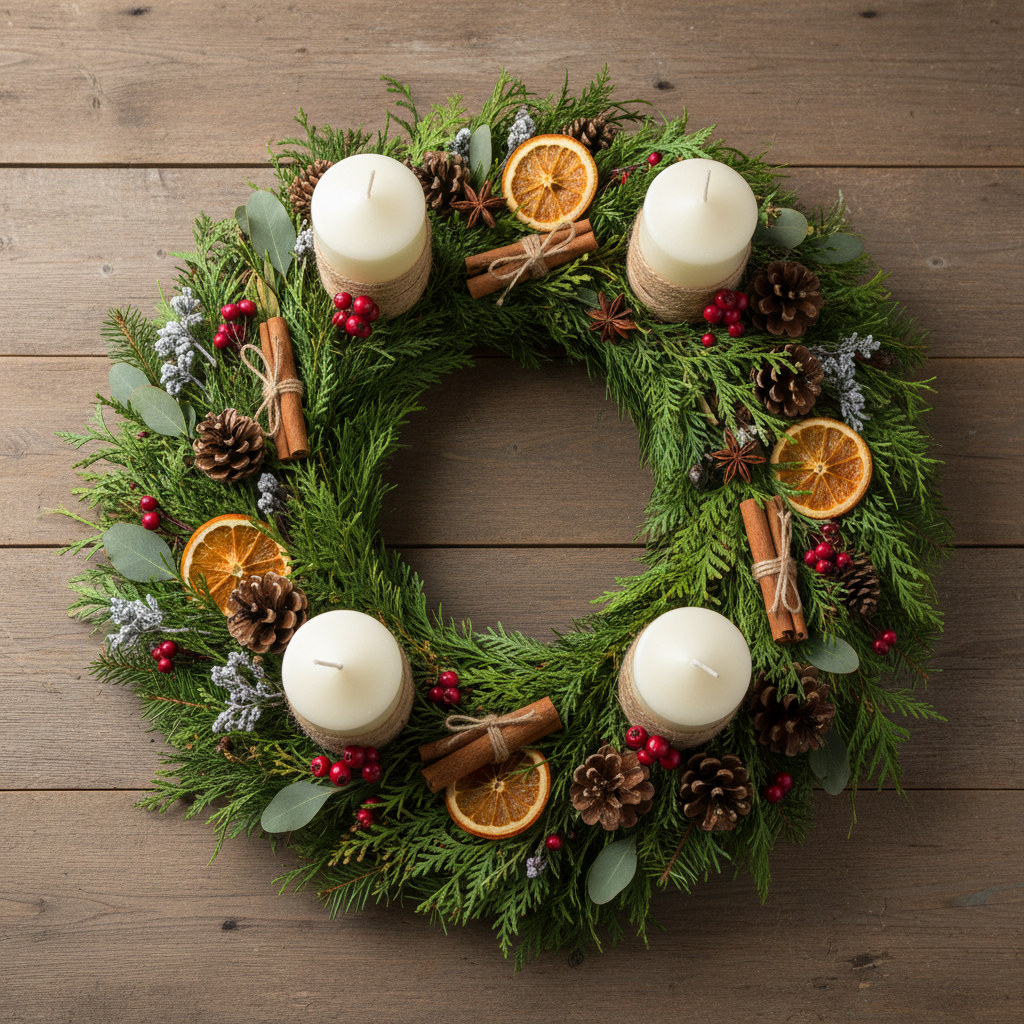 Atelier Noël couronne de l'Avent