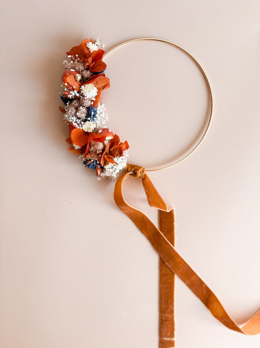 Couronne de fleurs séchées Noël à Sienne