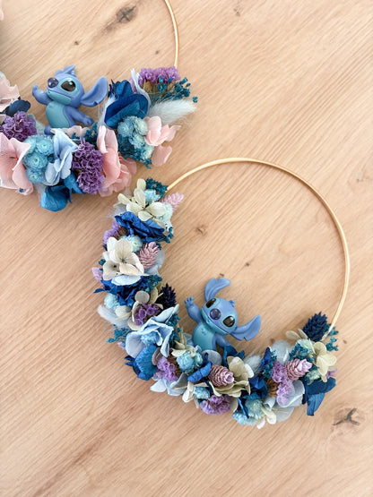 Couronne de fleurs séchées Stitch