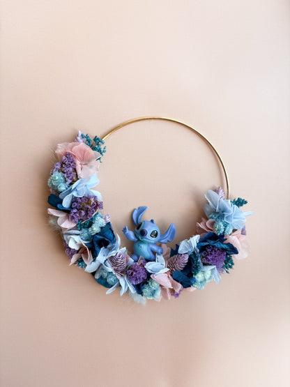 Couronne de fleurs séchées Stitch