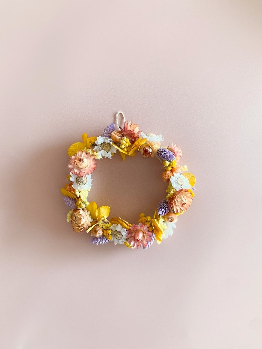 Mini couronne de fleurs séchées - Esperanza