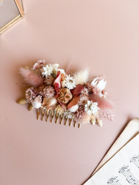 Peigne fleurs séchées Aphrodite