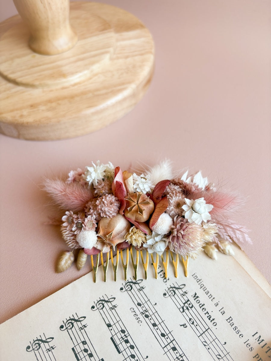 Peigne fleurs séchées Aphrodite